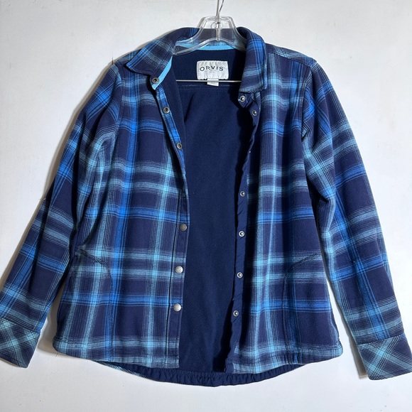 Orvis Tops - Orvis Women's Blue Plaid Button Down Shirt